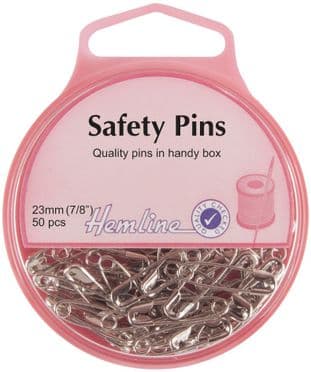 H410.00 Safety Pins: 23mm - Nickel - 50pcs
