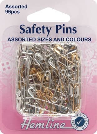 H415.99.96 Safety Pins: Assorted Value Pack - 96pcs
