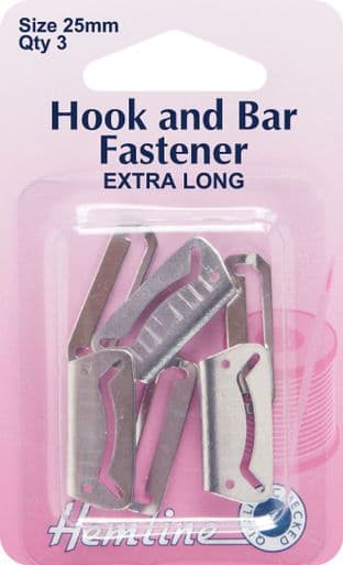 H433.25.N Hook and Bar Fastener: Nickel - 25mm