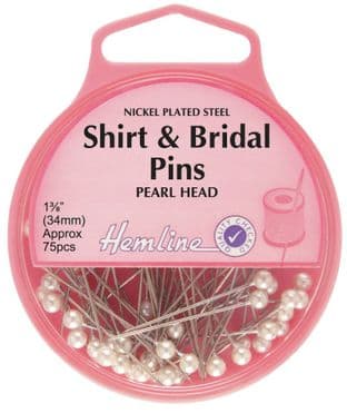 H676 Shirt and Bridal Pins: Nickel - 34mm, 75pcs