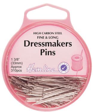 H716 Dressmakers Fine Pins: Nickel - 33mm, 310pcs