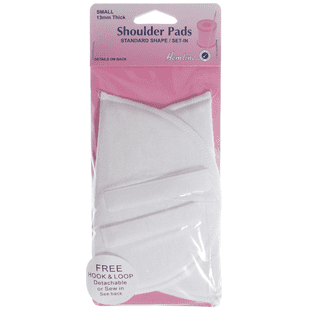 H902.S Shoulder Pads: Standard Set-In - White, Small