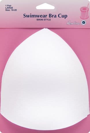 H962.L Swimwear Bra Cups: Bikini Style - White, Large