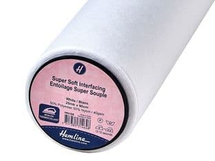 HN108: Interfacing: Super-Soft: Iron-on: 25m x 90cm: White