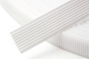 N4331.W Uncovered Polyester Boning - 40m x 12mm: White