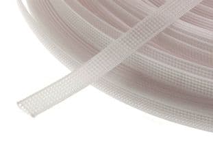 N4431.8.W Uncovered Polyester Boning - 40m x 8mm: White