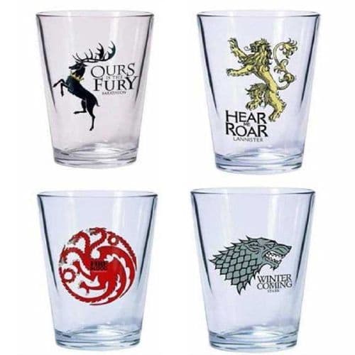 GAME OF THRONES SET OF 4 SHOT GLASSES FROM SD TOYS