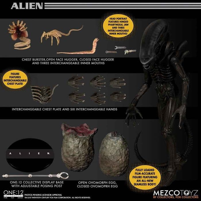 ALIEN ONE:12 COLLECTIVE ACTION FIGURE FROM MEZCO TOYZ