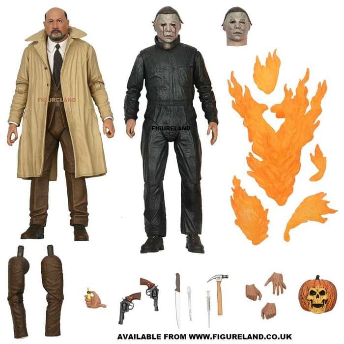 HALLOWEEN II ULTIMATE MICHAEL MYERS AND DR LOOMIS 7 INCH SCALE ACTION FIGURE 2 PACK FROM NECA