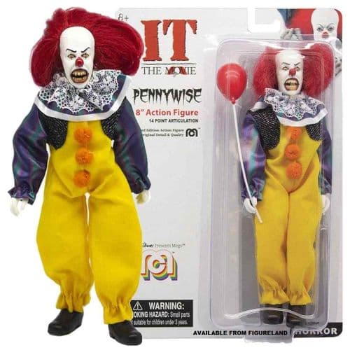 IT 1990 PENNYWISE THE DANCING CLOWN 8" CLOTHED ACTION FIGURE FROM MEGO