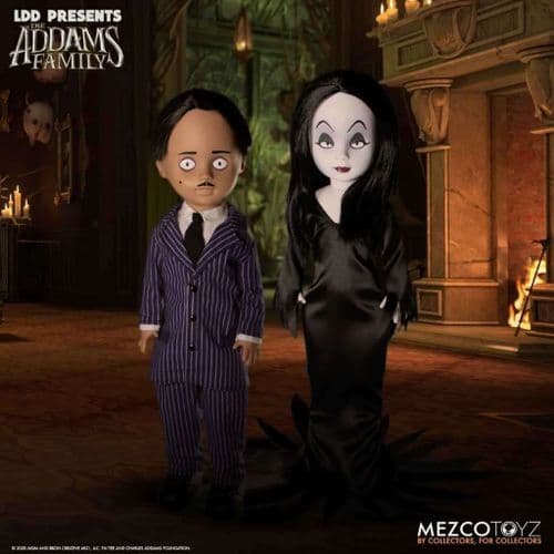LDD PRESENTS THE ADDAMS FAMILY GOMEZ AND MORTICIA 2 PACK FROM MEZCO TOYZ