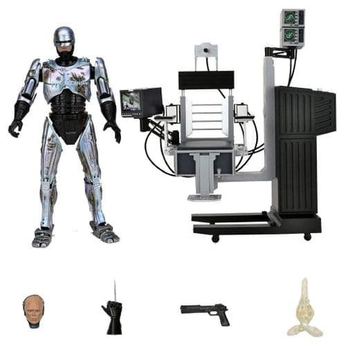 ROBOCOP ULTIMATE BATTLE DAMAGED ROBOCOP 7" SCALE ACTION FIGURE WITH CHAIR FROM NECA
