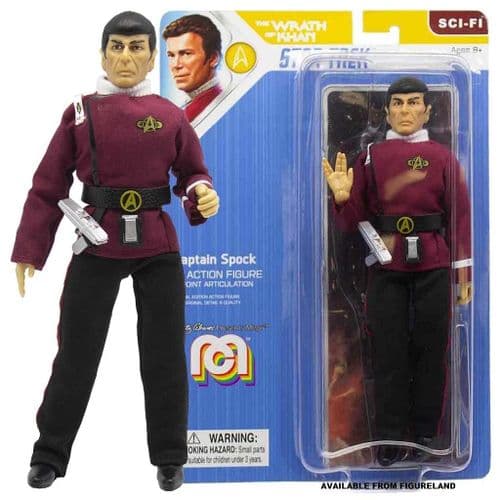 STAR TREK II THE WRATH OF KHAN CAPTAIN SPOCK 8" CLOTHED ACTION FIGURE FROM MEGO
